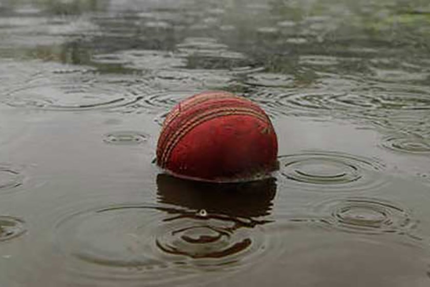 Cricket ball in water